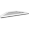 Ekena Millwork Octagonal Top Surface Mount PVC Gable Vent w/ 3-1/2"W x 1"P Standard Frame, 34"W x 16"H GVPOT34X1601SN - alternate 3